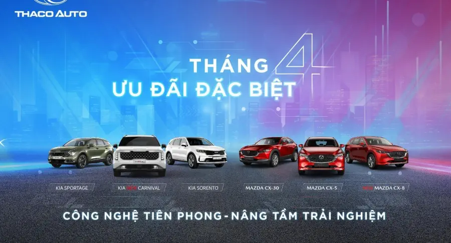 THACO AUTO tri ân khách hàng với ưu đãi đặc biệt dịp 30/4 & 01/05