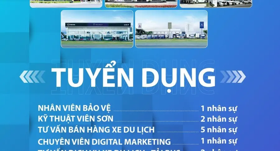THACO QUẢNG BÌNH TUYỂN DỤNG NHÂN SỰ