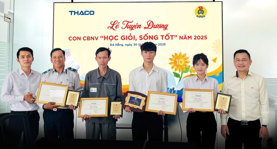 THACO AUTO ĐÀ NẴNG - SHOWROOM TAM KỲ TỔ CHỨC TUYÊN DƯƠNG CON CBNV “HỌC GIỎI - SỐNG TỐT” NĂM 2025