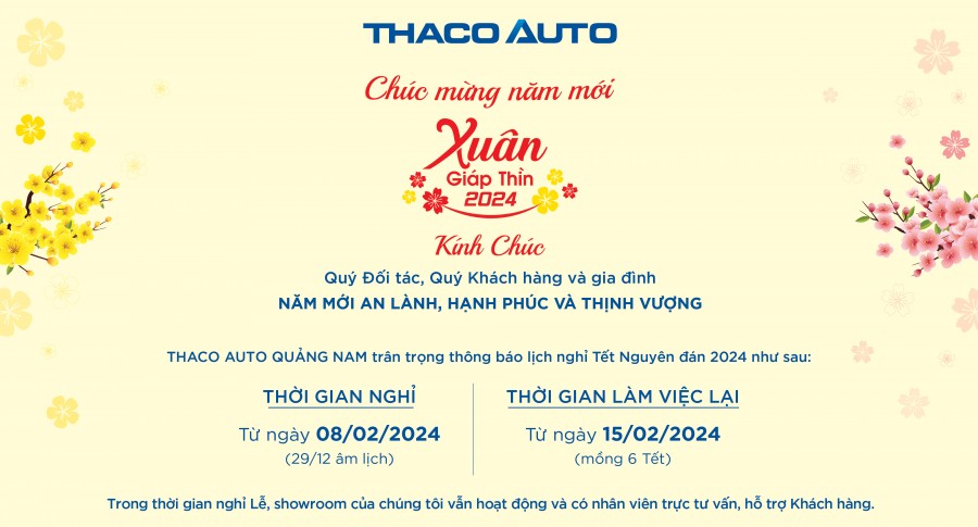 THÔNG BÁO LỊCH TRỰC TẾT NGUYÊN ĐÁN GIÁP THÌN 2024
