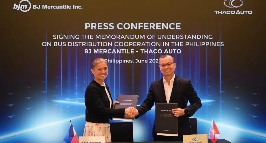 THACO AUTO hợp tác với Tập đoàn BJ Mercantile phân phối xe bus thương hiệu THACO tại Philippines