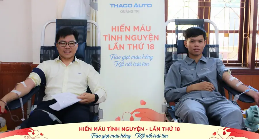 Cán bộ Nhân viên THACO AUTO Quảng Trị tích cực tham gia Hiến máu tình nguyện Lần thứ 18