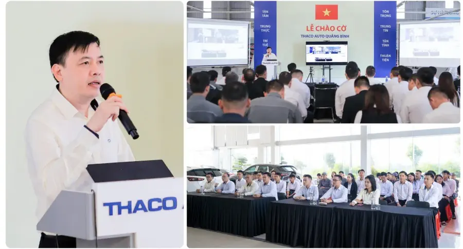 Lễ chào cờ tháng 11: THACO AUTO Quảng Trị tăng tốc trong tháng cuối cùng ưu đãi 50% lệ phí trước bạ