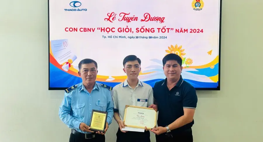 THACO AUTO Tải Bus - TP.HCM tổ chức tuyên dương con CBNV “Học giỏi - Sống tốt” năm 2024