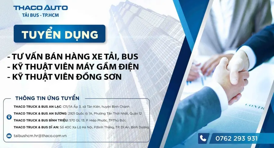 THACO AUTO Tải Bus- TP.HCM tuyển dụng nhân sự