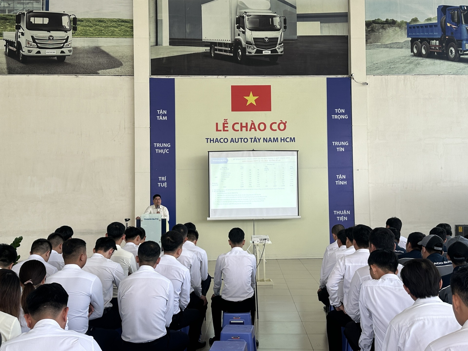 THACO AUTO Tây Nam - HCM tổ chức Lễ chào cờ định kỳ tháng 5