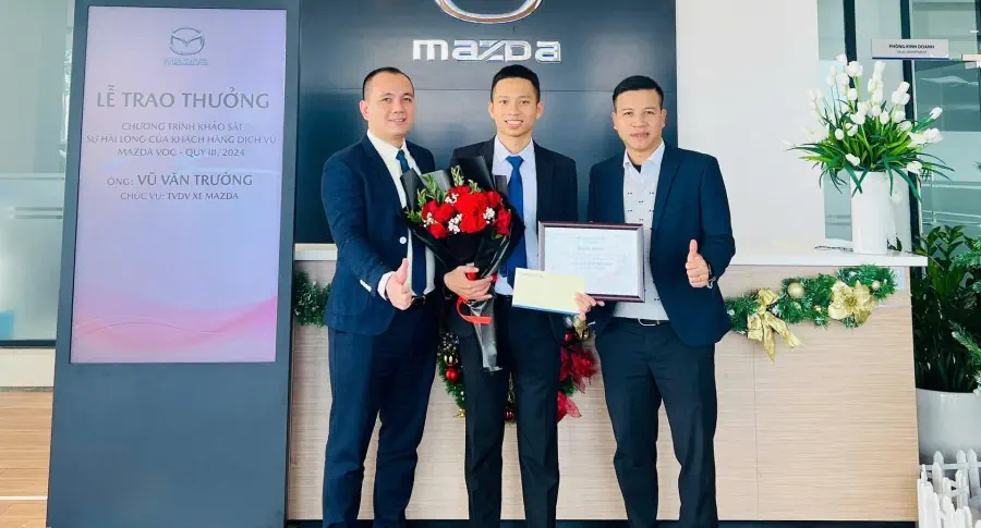 THACO AUTO TỔ CHỨC TRAO THƯỞNG TVDV MAZDA (MAZDA VOC) QUÝ III/2024