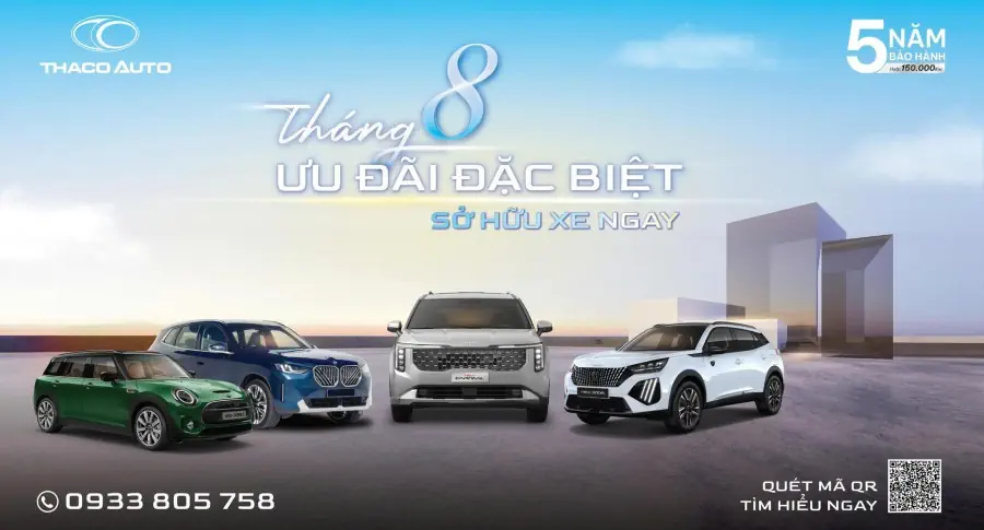 THACO AUTO ưu đãi đặc biệt cho nhiều dòng xe du lịch