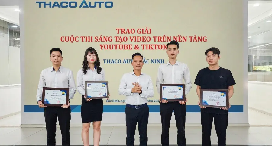 THACO AUTO BẮC NINH TRAO GIẢI "CUỘC THI SÁNG TẠO VIDEO TRÊN NỀN TẢNG YOUTUBE & TIKTOK"