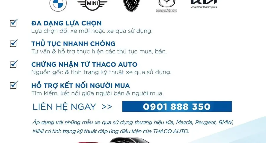 THACO AUTO BẮC NINH - GIẢI PHÁP ĐỔI XE & KINH DOANH XE QUA SỬ DỤNG