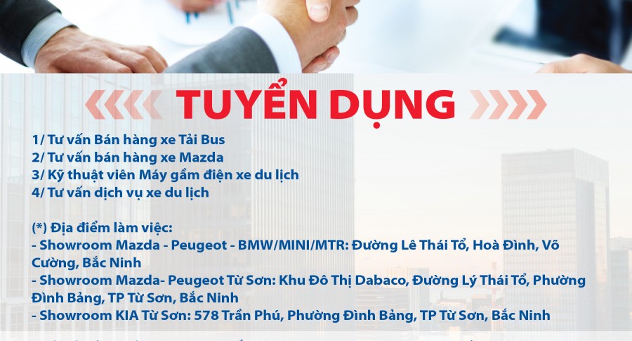 THACO AUTO BẮC NINH TUYỂN DỤNG