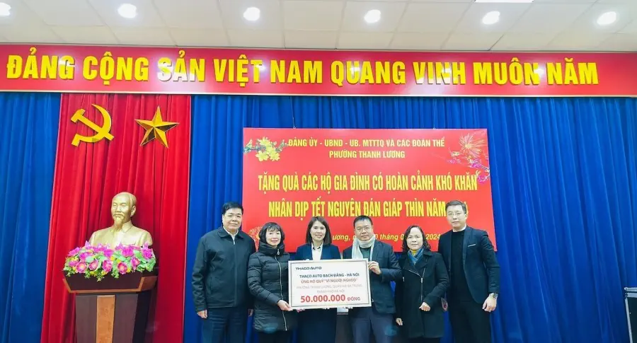 Thaco Auto Bạch Đằng Gửi Lời Chúc Tết và Tặng Quà Từ Thiện Cho Người Nghèo tại Phường Thanh Lương và Phường Bạch Đằng