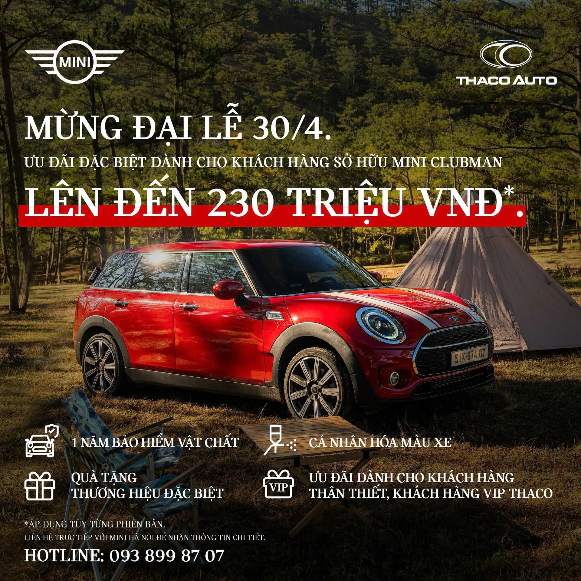 ƯU ĐÃI ĐẶC BIỆT DÀNH CHO CÁC DÒNG XE MINI NHÂN DỊP MỪNG ĐẠI LỄ 30/04