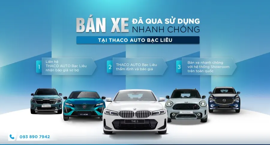 Bán xe đã qua sử dụng nhanh chóng tại THACO AUTO Bạc Liêu