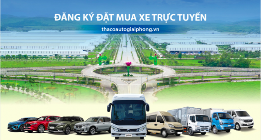 Trải nghiệm tính năng đặt mua xe trực tuyến trên website THACO AUTO GIẢI PHÓNG