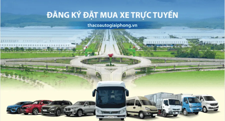 Trải nghiệm tính năng đặt mua xe trực tuyến trên website THACO AUTO GIẢI PHÓNG