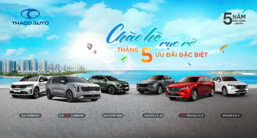 CHÀO HÈ RỰC RỠ CÙNG THACO AUTO VỚI ƯU ĐÃI ĐẶC BIỆT