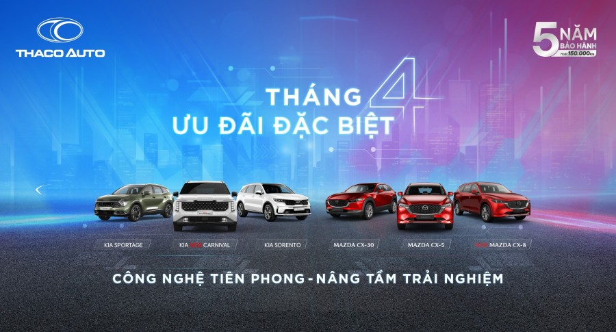 THACO AUTO tri ân khách hàng với ưu đãi đặc biệt dịp 30/4 & 01/05
