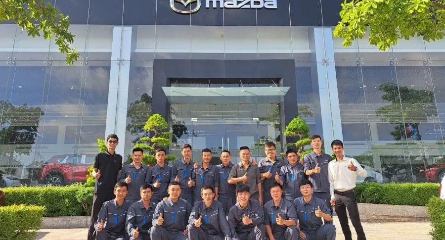 THACO AUTO Phú Yên nâng cao tay nghề cho đội ngũ kỹ thuật với khóa đào tạo chứng chỉ thương hiệu Mazda Master - Level 2