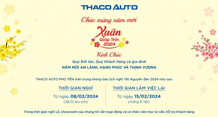 THÔNG BÁO NGHỈ TẾT NGUYÊN ĐÁN