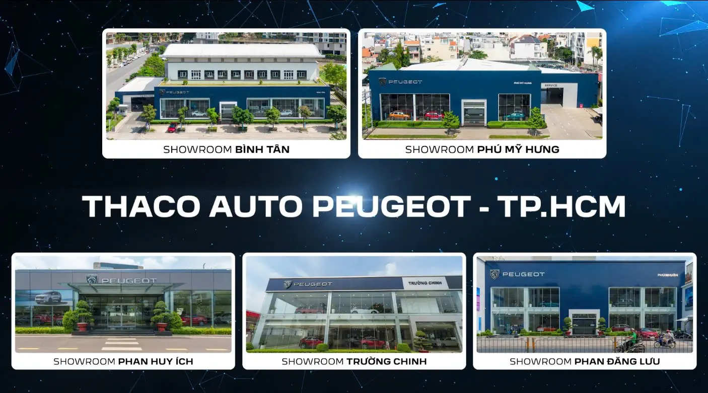 Giới thiệu hệ thống showroom THACO AUTO PEUGEOT - TP.HCM