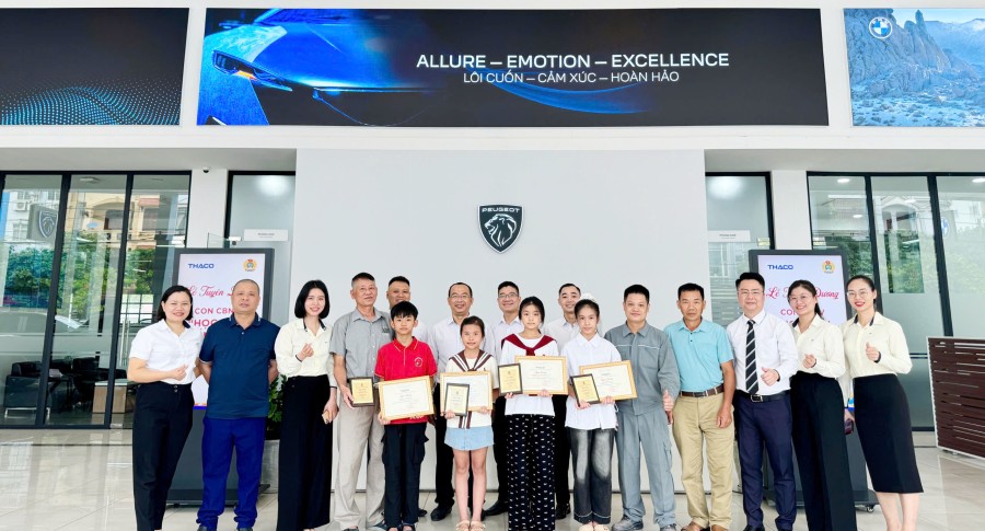 Thaco Auto Thái Nguyên tổ chức Lễ tuyên dương con CBNV “Học giỏi – Sống tốt” năm 2025