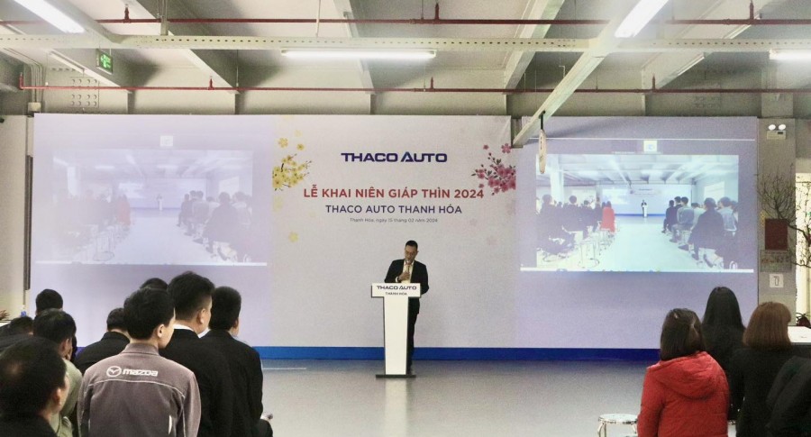 THACO AUTO THANH HÓA TỔ CHỨC LỄ KHAI NIÊN GIÁP THÌN –  SẴN SÀNG BỨT PHÁ