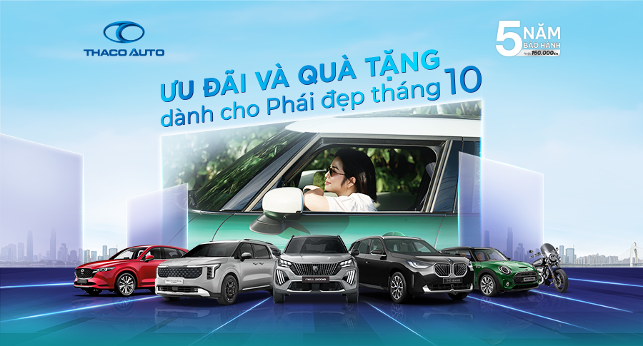 Ưu đãi và quà tặng dành cho phái đẹp từ THACO AUTO Trong tháng 10/2025