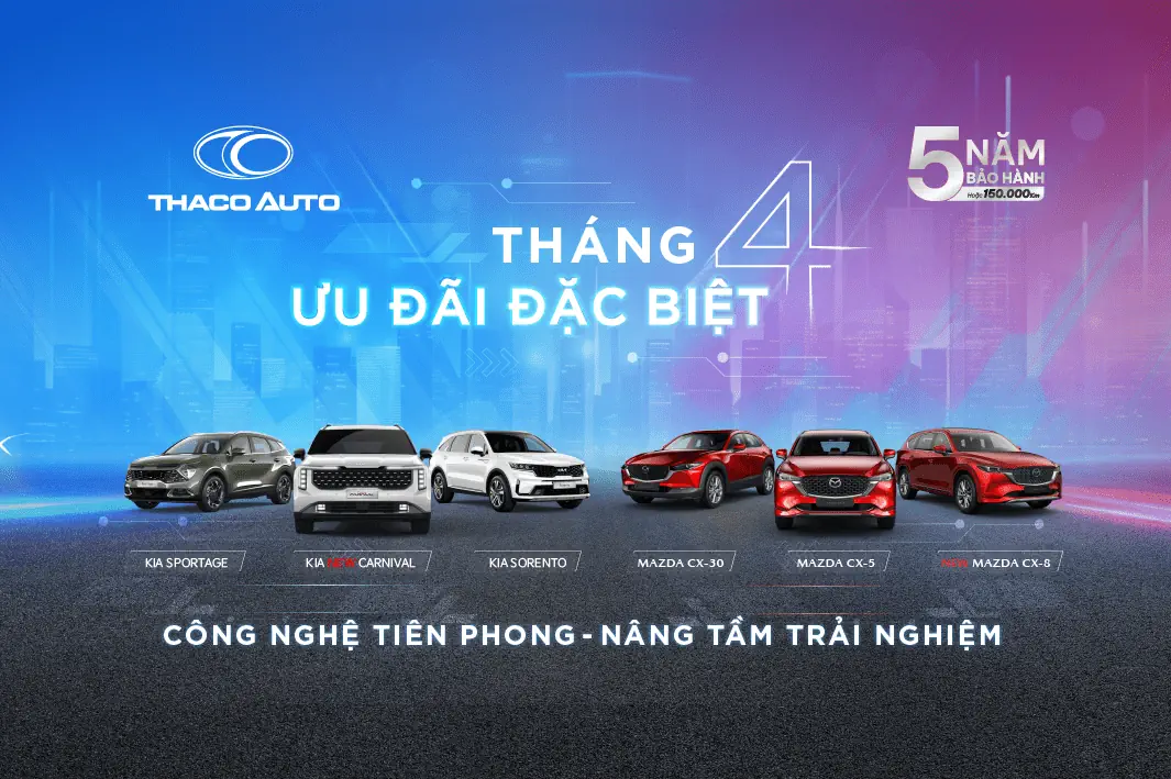 THACO AUTO TRI ÂN KHÁCH HÀNG DỊP LỄ 30/4 VÀ 01/5