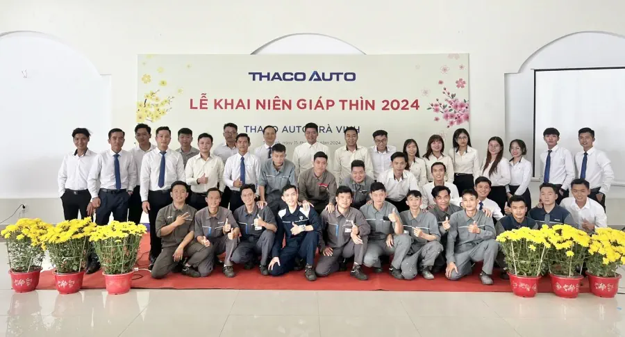 CBNV THACO AUTO TRÀ VINH phấn khởi trở lại làm việc sau Tết Nguyên đán 2024