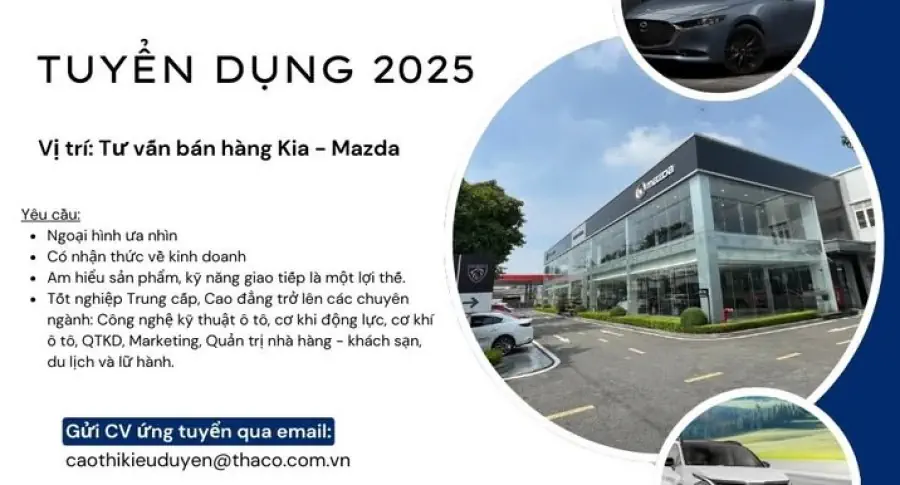 THACO AUTO Trường Chinh Tuyển Dụng Năm 2025