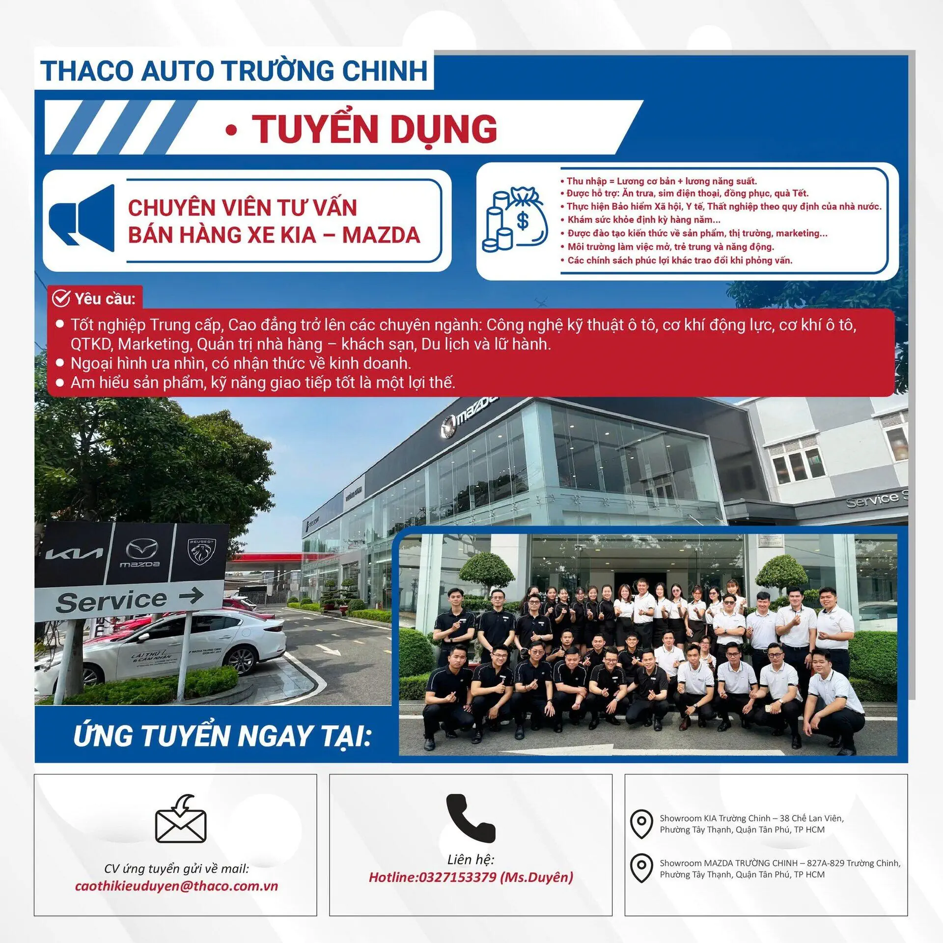 THÔNG BÁO TUYỂN DỤNG BỔ SUNG NHÂN SỰ QUÝ II