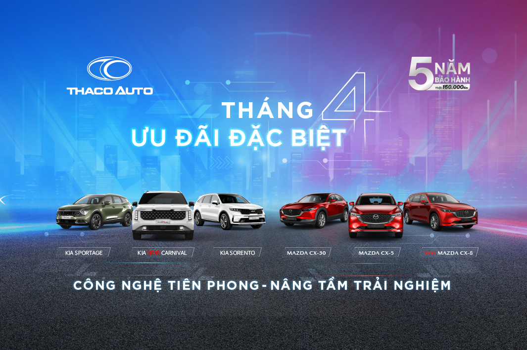 THACO AUTO tri ân khách hàng với ưu đãi đặc biệt dịp 30/4 & 01/05