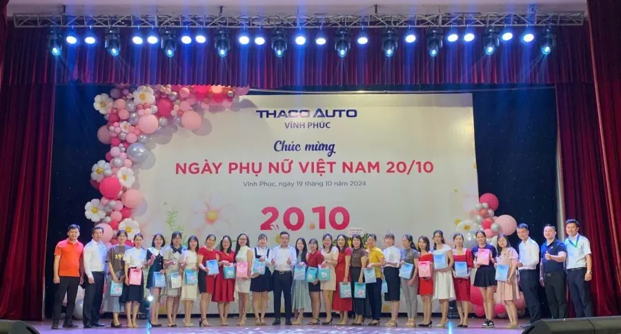 THACO AUTO VĨNH PHÚC CHÚC MỪNG NGÀY PHỤ NỮ VIỆT NAM 20/10