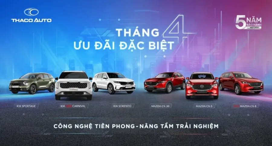THACO AUTO TRI ÂN KHÁCH HÀNG DỊP LỄ 30/4 VÀ 01/5