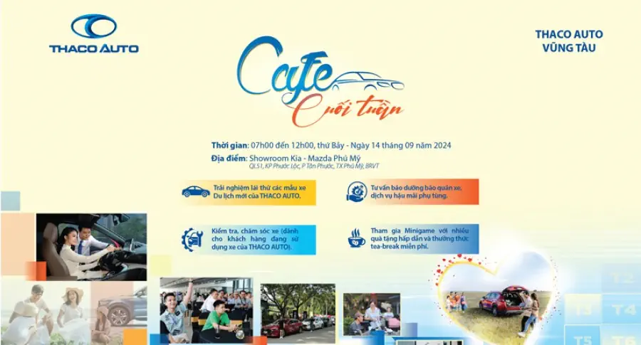 THACO AUTO Vũng Tàu tổ chức Chương trình lái thử và Chăm sóc Khách hàng Dịch vụ phụ tùng tại Showroom Phú Mỹ