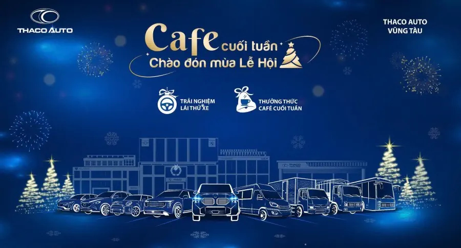 THACO AUTO Vũng Tàu tổ chức chương trình lái thử tất cả các thương hiệu KIA, MAZDA, PEUGEOT, BMW trong tháng 12.