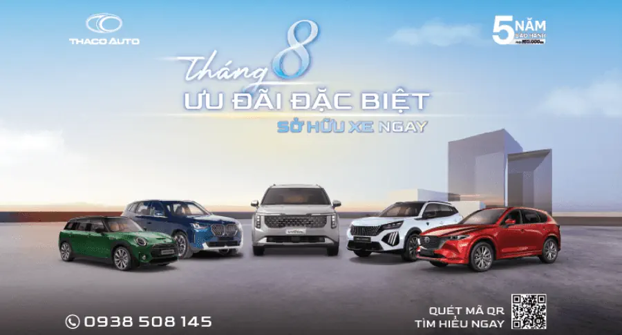 THACO AUTO ưu đãi đặc biệt cho nhiều dòng xe du lịch