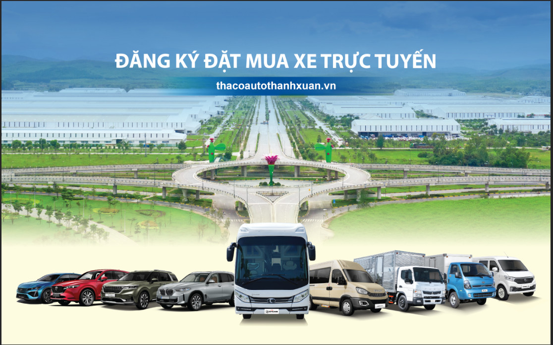 Trải nghiệm tính năng đặt mua xe trực tuyến trên website THACO AUTO THANH XUÂN